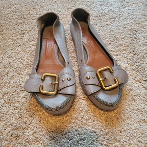 CHLOE leather  buckle shoe